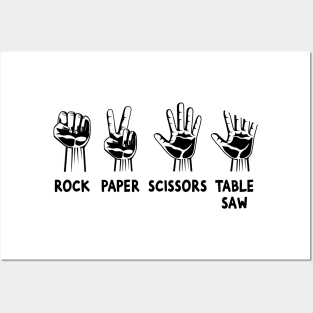 Carpenters Rock Paper Scissor Table Saw Posters and Art